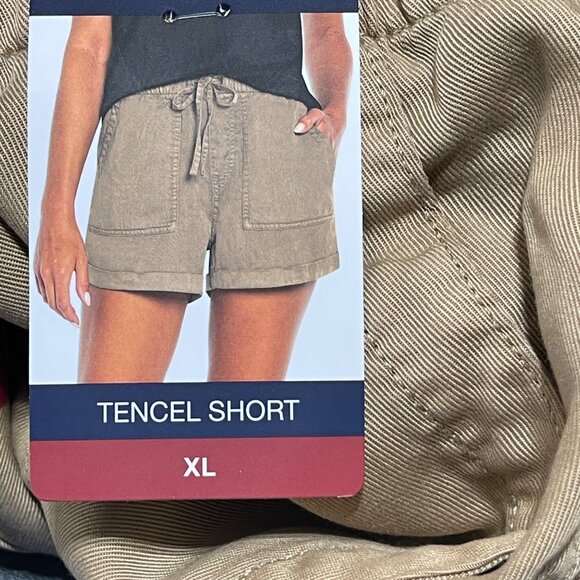 2 Pair Gap Tencel Shorts Rolled Hem Tan Black Size XL Extra Large Women's Lyocel - Picture 10 of 13